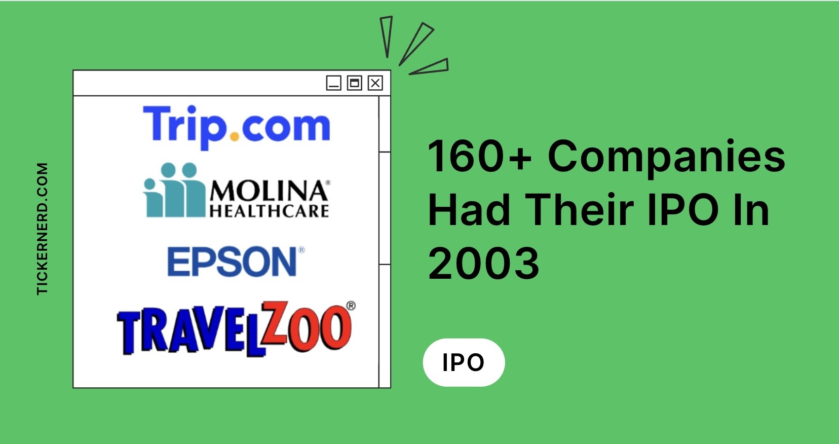 160 companies that had their ipo in 2003