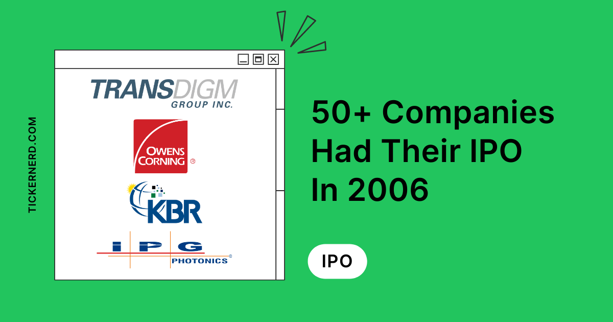 51 Companies That Had Their IPO In 2006